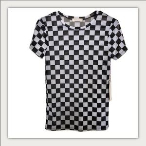 SWEET LILAC 🍬 WOMENS CHECKERED SEE THROUGH SHIRT